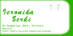 veronika berki business card